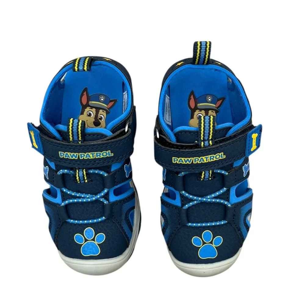 Paw Patrol Toddler Boys Light Up Sport Fisherman Sandals Size 6 Blue Closed Toe